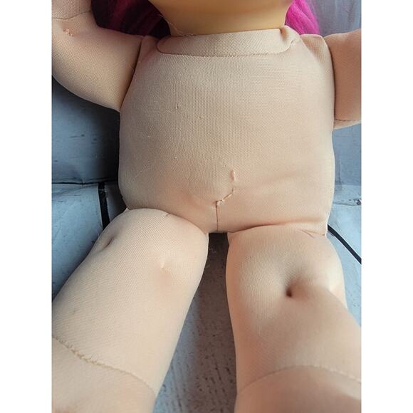 Vintage Russ Berrie Soft Body Hot Pink Haired Blue Eyed Troll Doll 12 In Read - Picture 3 of 6